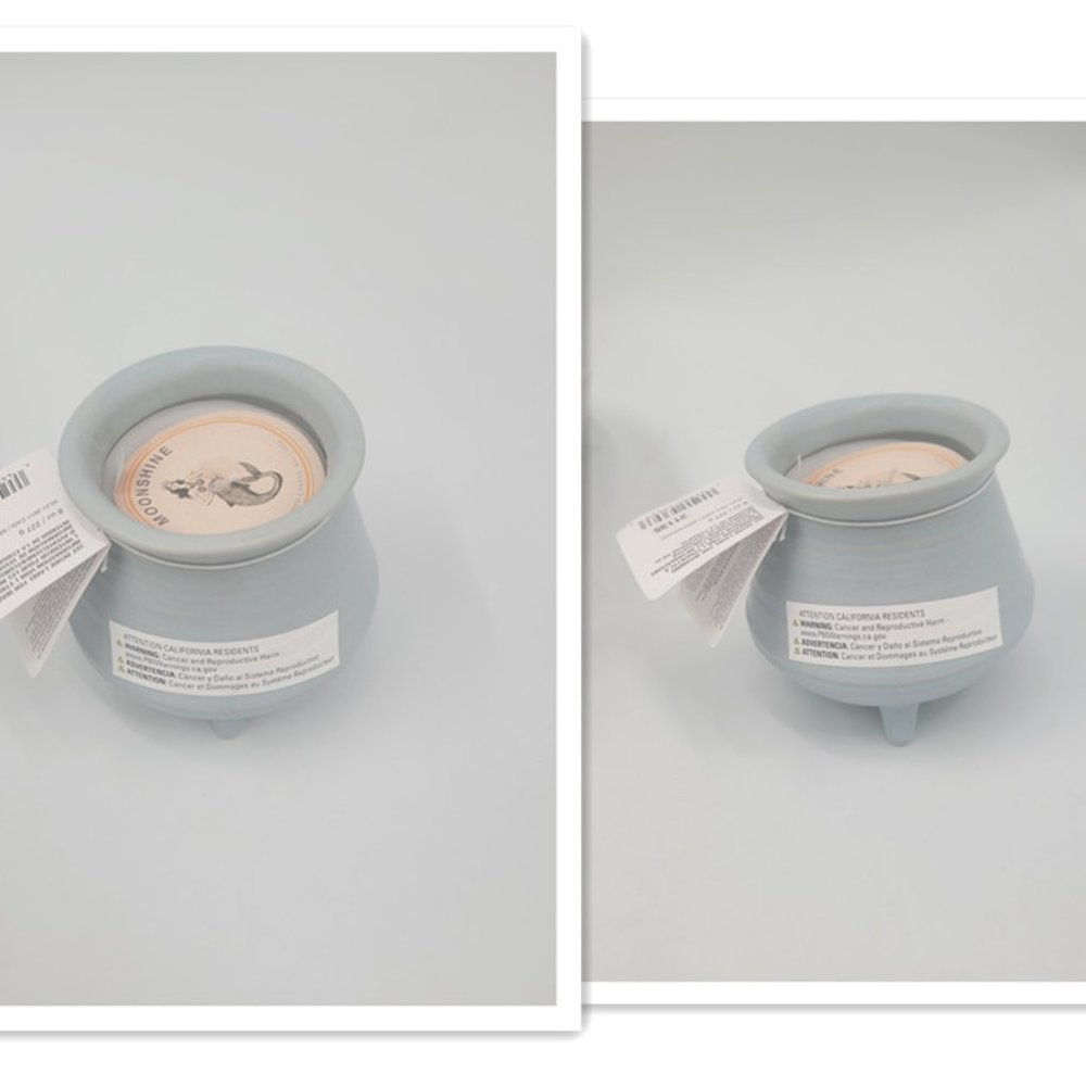 MOONSHINE  SCENTED CANDLE 8OZ/ Ceramic In Blue/ 2 lot